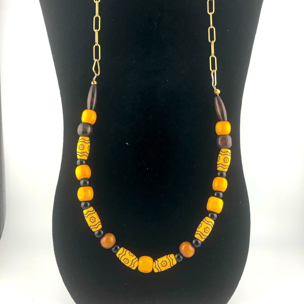 Men or women necklaces wooden necklace30 inches long brown